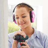 Pro For Sho 34dB NRR Noise Reduction Earmuffs - Lightweight Design - Standard Size Pink